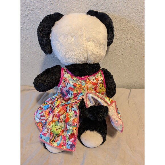 Build-A-Bear Panda Dog Plush 16" with Shopkins Dress Outfit 2017 Stuffed Animal - Picture 11 of 16